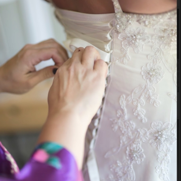 Wedding Dress with Corset (1X-3X) - Picture 3 of 6